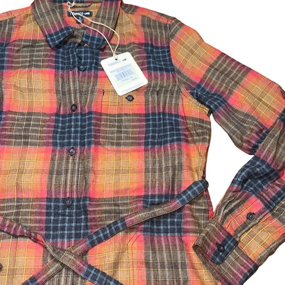NWT Toad & Co W’s Re-Form Flannel Shirtdress
Sz S in Cedar Ombré - Picture 9 of 14